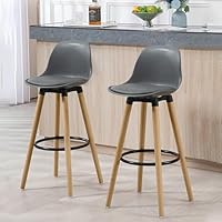 Amazon｜HDHNBA 2脚セット カウンターチェア バーチェア 木製 PUレザー